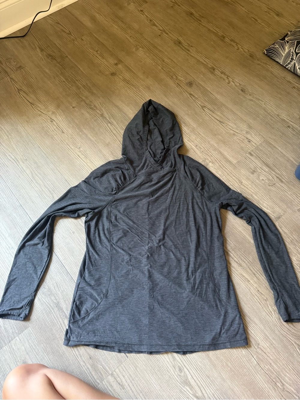 Danskin Charcoal Gray Hooded Pullover